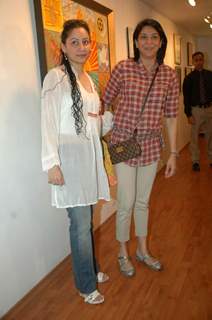 Manyata Dutt and Priya Dutt at Minissha Lamba's mom art exhibition at Khar. .