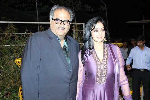 Boney Kapoor and Sridevi at Videocons Venuegopal Dhoots Daughter Marriage