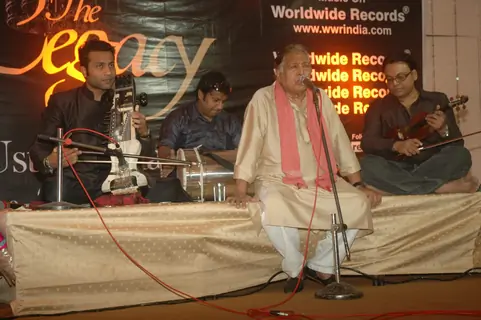 Zakir hussain launches album &quot;The Legacy&quot; by Ustad Sultan Khan and his son Sabir Khan