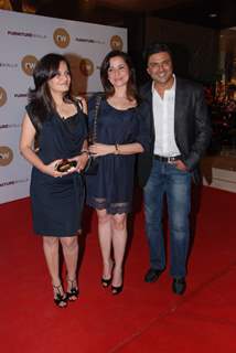 Neelam Kothari and Sameer Soni grace Laila Khan's furniturewala launch at Worli, Mumbai. .