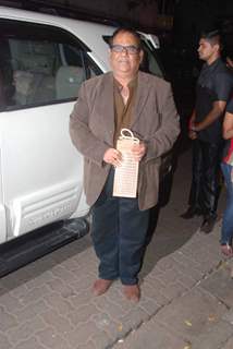 Satish Kaushik at Shahid Kapoor's birthday celebration at Olive, Bandra