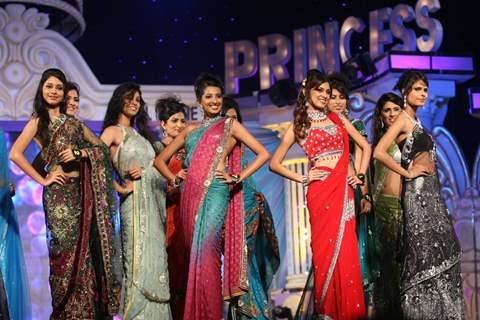 Participants on stage at Grand Finale of Indian Princess 2011-12