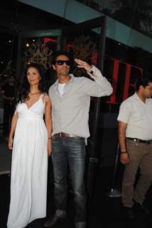 Arjun Rampal with his wife at 'The Charcoal Project'