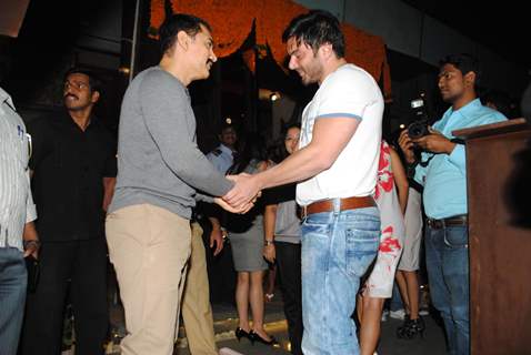 Aamir Khan with Sohail Khan at 'The Charcoal Project'