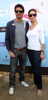 Arjun Rampal with wife at 'Lavasa Women’s Drive 2011' in Mumbai