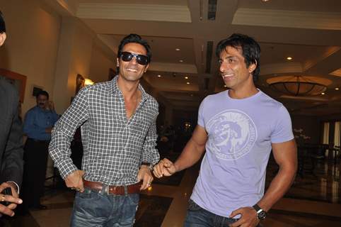 Arjun Rampal and Sonu Sood at IIFA Voting Weekend 2011 at Hotel JW Marriott in Juhu, Mumbai