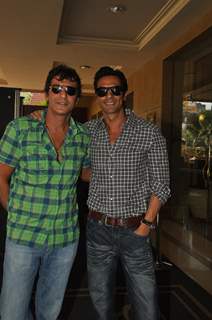 Arjun Rampal and Chunky Pandey at IIFA Voting Weekend 2011 at Hotel JW Marriott in Juhu, Mumbai