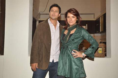 Aryan Vaid and Udita Goswami on the location of Diary of a Butterfly film at Goregaon