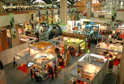 A view of the &quot;AAHAR 2011&quot; at Pragati Maidan ,in New Delhi on Thursday..