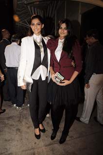 Sonam and Rhea Kapoor on day 1 Lakme Fashion Week for designer Anamika Khanna. .