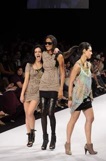 Models at the Day 1 of Lakme Fashion Week. .