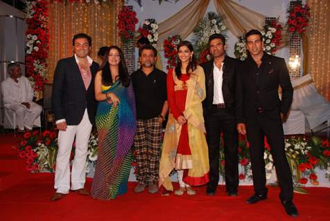 Akshay, Sonam, Celina, Bobby and Sunil promote Thank you. .