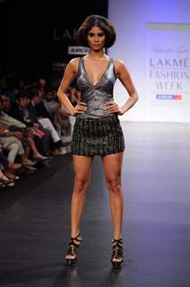 Model on day 3 Lakme Fashion Week for designer Siddartha Tytler. .