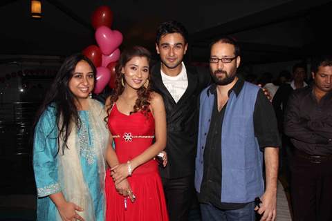 Sara and Nishant with Producers Rajita Sharma and Viveck Budakoti at Success Party of RMJ