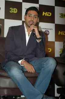 Abhishek Bachchan at 3-d HD launch for Videocon D2H at Novotel. .