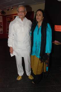 Ila Arun and Gulzar at Rekha Bharadwaj's play premiere show at Prithvi. .