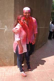 Rohit and Manasi Roy at Ekta Kapoor Holi Party at Versova..