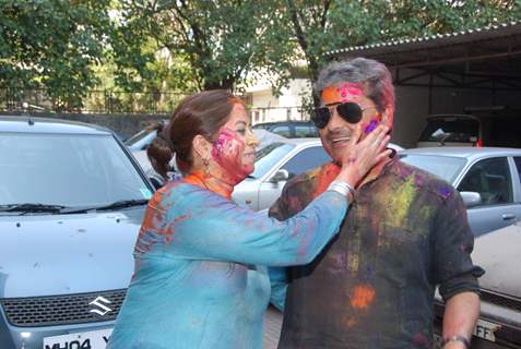 Vishal Bharadwaj at Ekta Kapoor Holi Party at Versova..