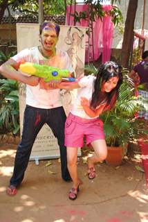 Shibani Kashyap at Ekta Kapoor, Sanjay Gupta and Kiran Bawa's Holi Party at Versova