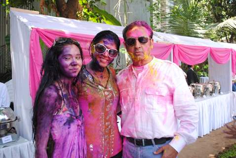 Gulshan Grover and Kavita Kaushik at Ekta, Sanjay and Kiran Holi Party at Versova