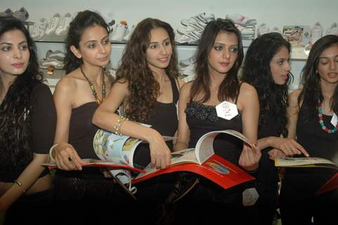 Models at Femina Miss India 2011 contestants visit Liberty store at Oberoi Mall. .