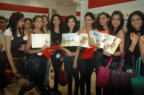 Models at Femina Miss India 2011 contestants visit Liberty store at Oberoi Mall. .