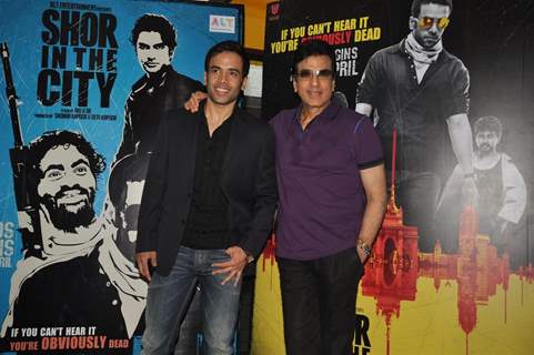 Jeetendra and Tusshar Kapoor at Upcoming film 'Shor In The City' First look and Poster released