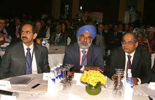 Joint Secretary (E&SA),Gurjit Singh and Chairman CII Africa Committee,Sanjay Kirloskar,with delegates at the conference