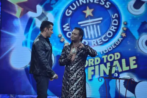 Salman Khan on the sets of Guinness World Records at RK Studios