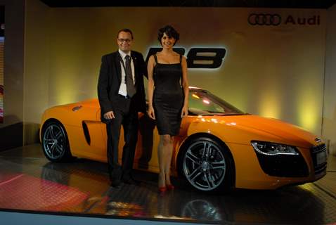 Gul Panag unveils the new Audi R8 Spider Venue at Taj Colaba