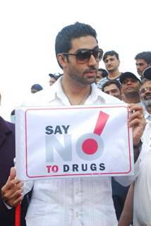 Abhishek Bachchan at Anti Drugs Rally, Narinam Point. .