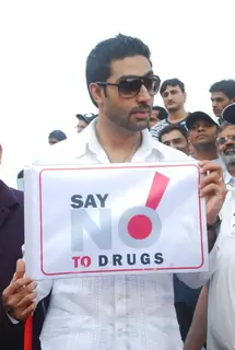 Abhishek Bachchan at Anti Drugs Rally, Narinam Point. .