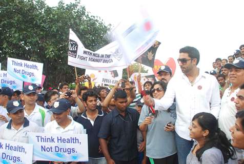 Abhishek Bachchan at Anti Drugs Rally, Narinam Point. .