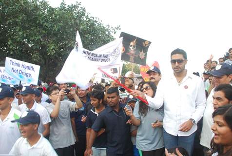 Abhishek Bachchan at Anti Drugs Rally, Narinam Point. .