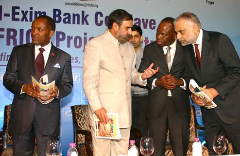 Prime Minister of Mozambique,Aires Bonifacio Ali,Prime Minister of Togo,Gilbert Fossoun Houngbo,Union Minister Anand Sharma and President CII , Hari Bhartia  at the inauguration of ''7th CII-Exim Bank Conclave on India Africa Project Partnership ...