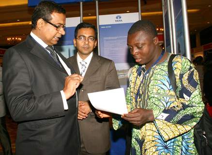 Delegates at the exhibition area during the  ''7th CII-Exim Bank Conclave on India Africa Project Partnership 2011