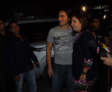 Farah Khan and Arbaaz Khan at Nikhil Dwivedi's wedding Reception party at Escobar