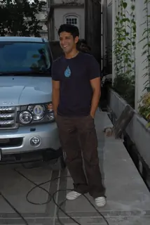 Farhan Akhtar at Shahrukh Khan's cricket screening at Mannat