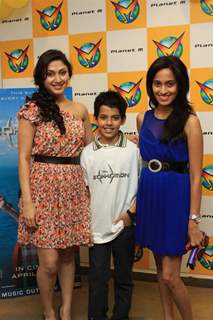 Darsheel Safary and Manjari Fadnis at Music launch of movie 'Zokkomon' at Planet M,Churchgate,Mumbai