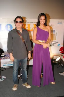 Vinay Pathak and Lara Dutta during the first look of film ‘Chalo Dilli’ in Mumbai