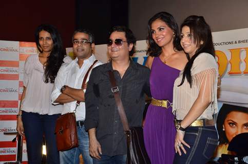 Lara and Vinay promote Chalo Dilli film at Cinemax. .