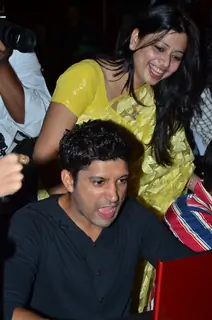 Farhan Akhtar at Zapak.com Game film event at Novotel. .