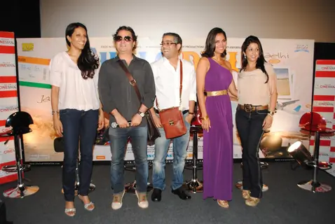 Vinay Pathak and Lara Dutta during the first look of film ‘Chalo Dilli’ in Mumbai