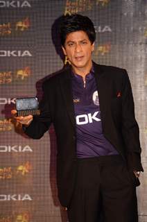 Shahrukh Khan at KKR-Nokia tie-up media meet, Taj Lands End, Bandra. .