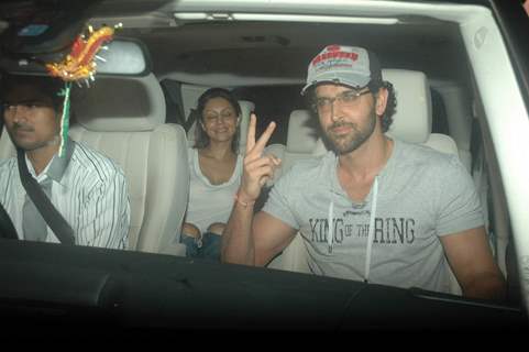 Hrithik Roshan celebrates India's victory. .