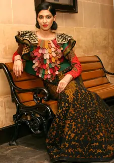 A Model at the Wills Lifestyle Grand Finale collection preview by designer Sabyasachi Mukherjee in New Delhi on Mon 5 April 2011. .