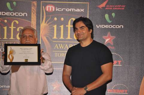 Arbaaz Khan and Ramesh Sippy at IIFA Awards nomination in Toronto, Ontario, Canada