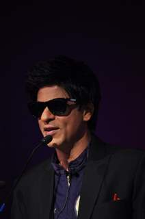 Shah Rukh Khan graces the KKR-Nokia tie-up media meet at the Taj Lands End