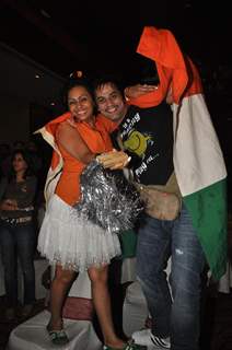 Shailesh and Ashita at Odyssey corp. Ltd. celebrates grand celebration of World cup 2011 at Novotal