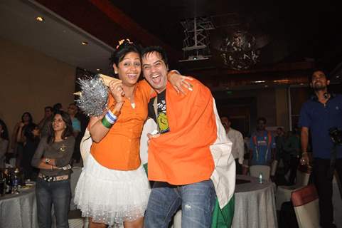 Shailesh and Ashita at Odyssey corp. Ltd. celebrates grand celebration of World cup 2011 at Novotal